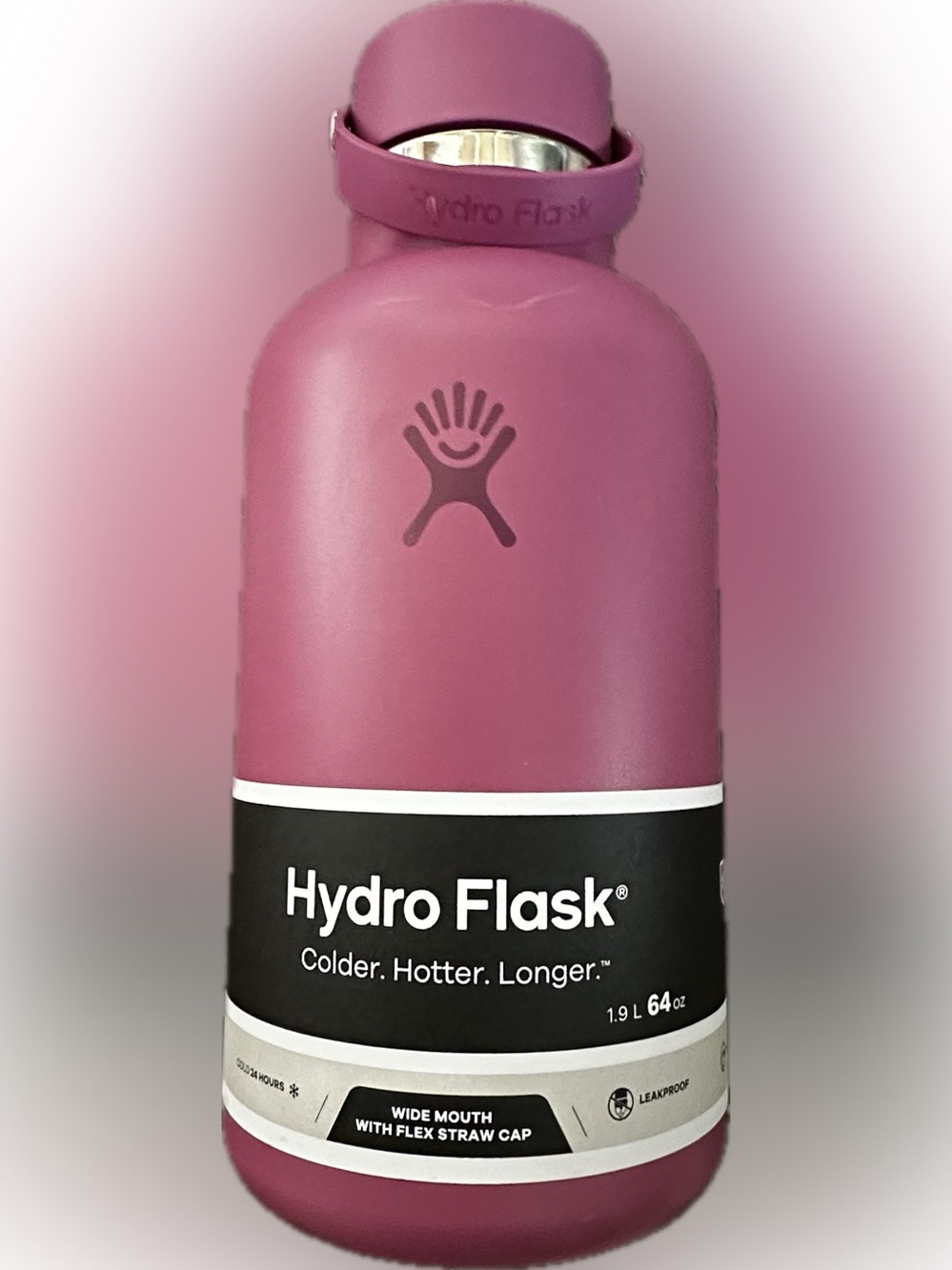NEW Hydro Flask Wide Mouth Water Bottle (64 oz / 1.9 L) Mauve
